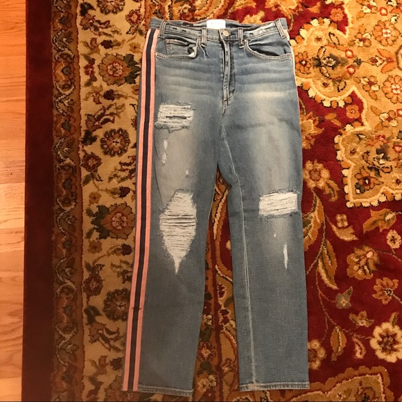 McGuire Denim Denim - McGuire Damn Fine Ibiza Pink/Navy Striped Jeans